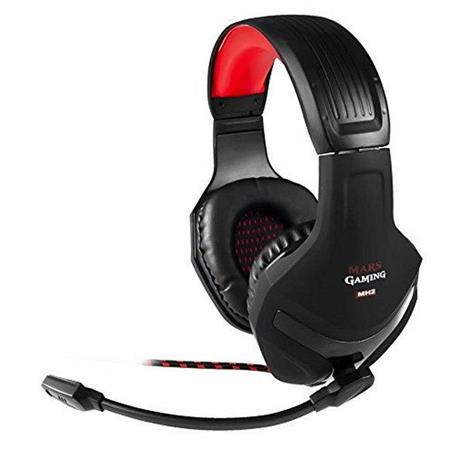 Mars Gaming MH2 cuffia e auricolare Padiglione auricolare Nero, Rosso - 2