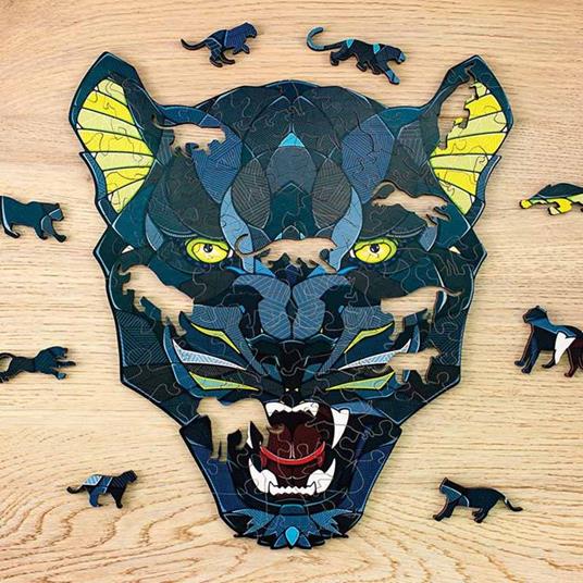 Puzzle in legno colorato - Pantera 28 x 31 cm