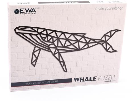 Puzzle da parete in legno - Balena 89 cm