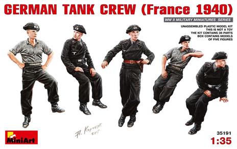 German Tank Crew (France 1940) Plastic Kit 1:35 Model MIN35191