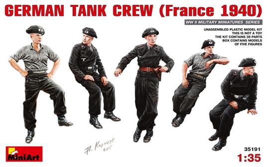 German Tank Crew (France 1940) Plastic Kit 1:35 Model MIN35191