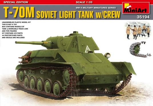 T-70 Soviet Light Tank W/ Crew Plastic Kit 1:35 Model Min35194