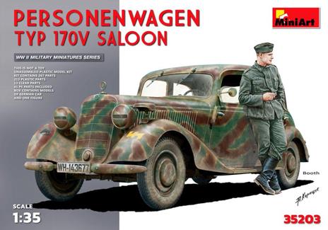 Personenwagen Passenger Car Typ 170V Saloon Plastic Kit 1:35 Model Min35203
