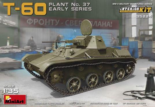 T-60 Tank (Plant.No.37 Early Series) Plastic Kit 1:35 Model Min35224