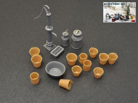 Water Pump Set Diorama Plastic Kit 1:35 Model MIN35578