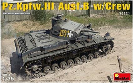 Carro armato Pz.Kpfw.3 Ausf.B W/Crew. Scala 1/35. Mini Art MA35221