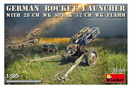 Lancia razzi tedesco 28 mm Wk Spr & 32Cm Wk Flamm 1/35. Mini Art MA35269