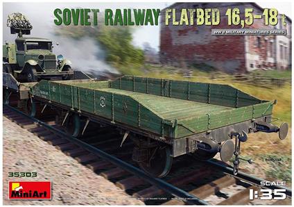 MiniArt: Soviet Railway Flatbed 165-18 T (1:35)
