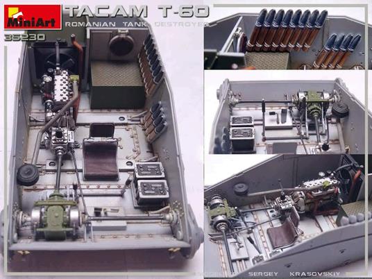 Tacam T-60 Romanian Tank Destroyer. Interior Kit Scala 1/35 (MA35230) - 2