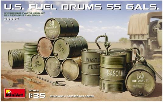 U.S. Fuel Drums (55 Gals.) Scala 1/35 (MA35592)
