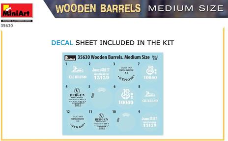 1/35 Wooden Barrels. Medium Size - 2