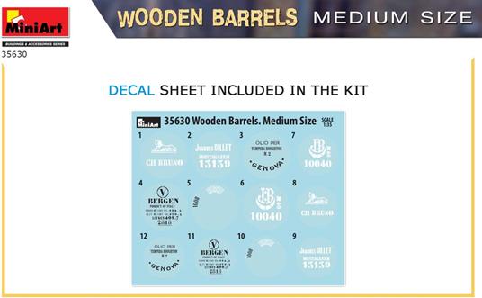 1/35 Wooden Barrels. Medium Size - 2