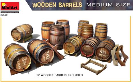 1/35 Wooden Barrels. Medium Size - 3