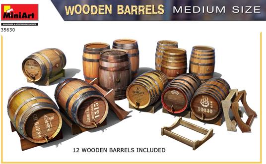 1/35 Wooden Barrels. Medium Size - 3