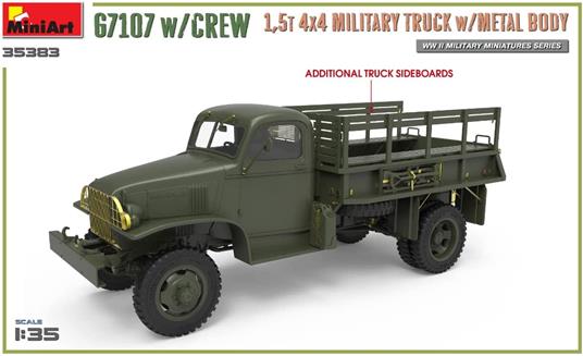 1/35 G7107 w/CREW 1,5t 4X4 CARGO TRUCK w/METAL BODY - 4