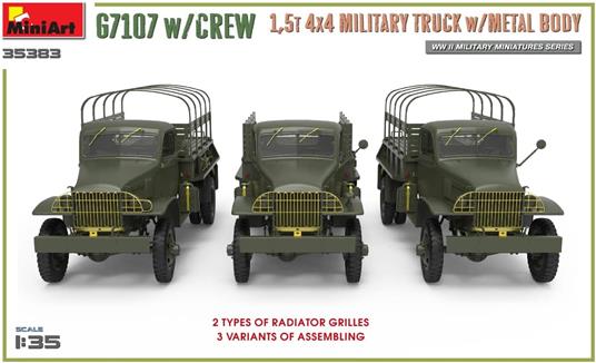 1/35 G7107 w/CREW 1,5t 4X4 CARGO TRUCK w/METAL BODY - 5