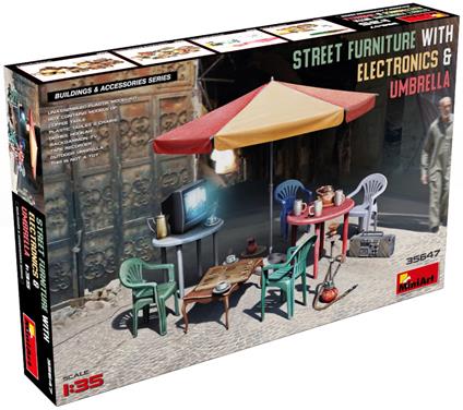 1/35 STREET FURNITURE WITH ELECTRONICS & UMBRELLA