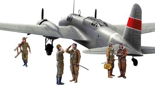 Ki-21-Ib Sally with Japanese Pilots and Ground Personnel