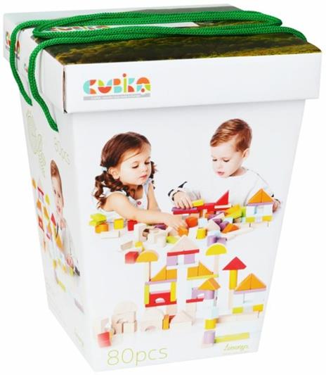 Kid`s construction kit(packeged in cardboard basket)80pcs - 4
