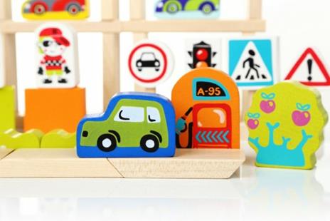 Wooden blocks construction kit "Town for boys" - 4