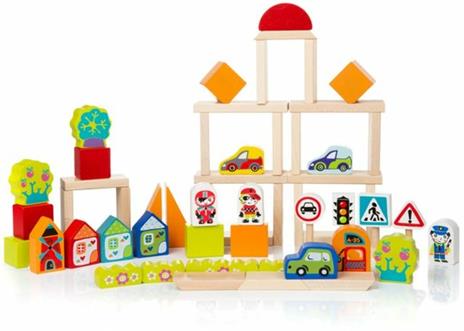 Wooden blocks construction kit "Town for boys" - 5