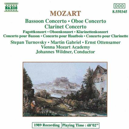Concerto per fagotto - Concerto per oboe - Concerto per clarinetto - CD Audio di Wolfgang Amadeus Mozart