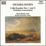 Sonate per violoncello n.1, n.2 - Variazioni concertanti - Romanze senza parole op.109 - CD Audio di Felix Mendelssohn-Bartholdy
