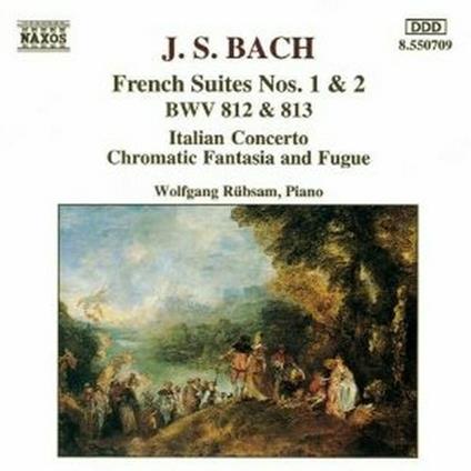 Concerto italiano - Suites francesi n.1, n.2 - Fantasia cromatica e fuga - CD Audio di Johann Sebastian Bach,Wolfgang Rübsam