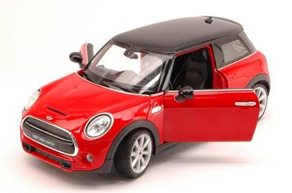 We4058R New Mini Cooper Hatch 2014 Red W/Black Roof 1.24 Modellino Welly