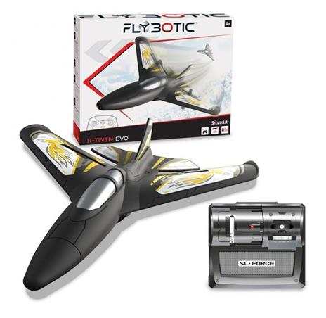 Flybotic by Silverlit-aereo radiocomandato X-Twin EVO, materiale memoria di forma giocattolo, radiocomandato per bambini e bambine, uso interno/esterno, ideale come regalo di compleanno, 85736 - 7