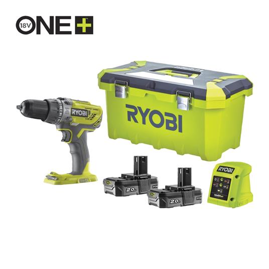 Ryobi Trapano Avvitatore A Batteria Con Percussione 18V (2X 2.0Ah)