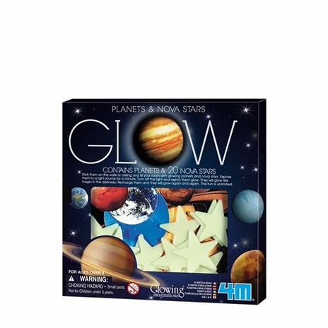 4 M Set 20 Stelle+9 Pianeti Luminosi Appendibili Glow Planets& Nova Stars - 7