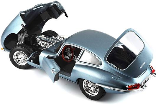 Bu12044Sb Jaguar E Coupe 1961 Silverblue 1.18 Modellino Bburago - 9