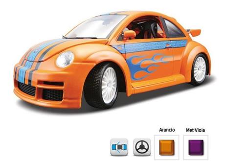 Volkswagen New Beetle Cup Gold 1:18 (Arancione / Viola) - 2