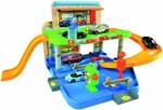 BBurrago Playset Auto Service Parcheggio Garage Con Un Veicolo Scala 1:43