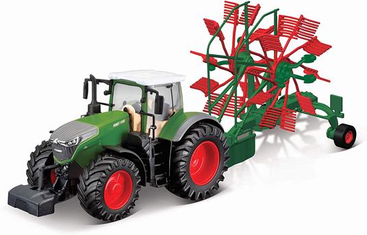 Burago Fendt 1050 Vario With Whirl Rake Diecast Model - 2