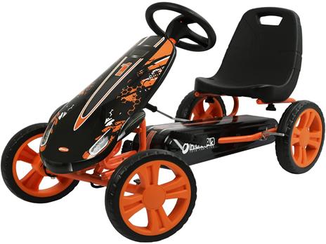 Hauck Veicolo a Pedali Speedster per Bambini 4-8 Anni, fino a 50 kg, Freno a Mano, Sedile Regolabile, Arancio