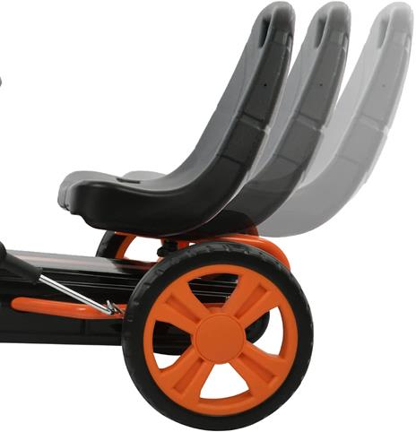 Hauck Veicolo a Pedali Speedster per Bambini 4-8 Anni, fino a 50 kg, Freno a Mano, Sedile Regolabile, Arancio - 3