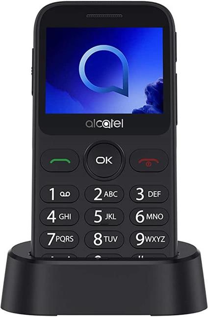 Alcatel 20.19g 2.4" Metallic Silver Easy Phone Con Fotocamera 2mp