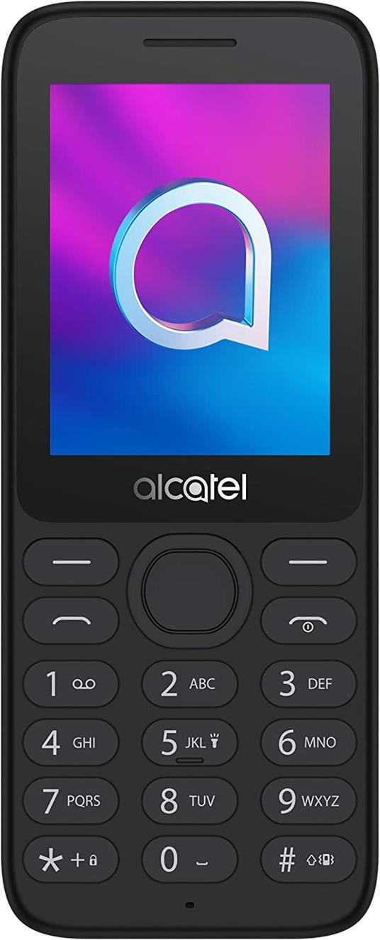 Alcatel 3080G - Telefono Cellulare 4G, Display 2.4" a Colori, Bluetooth, Fotocamera, Volcano Black [Italia]