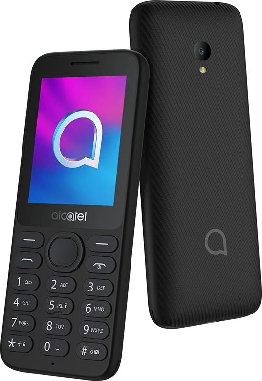 Alcatel 3080G - Telefono Cellulare 4G, Display 2.4" a Colori, Bluetooth, Fotocamera, Volcano Black [Italia] - 3
