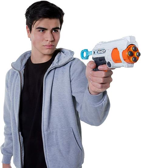 XSHOT- Pistola Fury 4 – Barilotto 4 Colpi, 16 Lame, Colore frecce, 36377 - 3