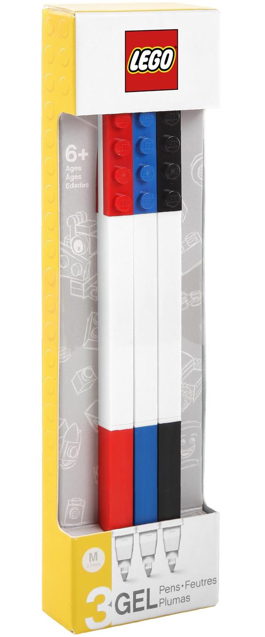Penne Gel Pen LEGO. Confezione 3 colori