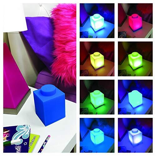 LEGO Classic 1x1 Brick Silicone NiteLite Lampe Nachttischlampe Nachtlicht 8x8x11 (Blau) - 2