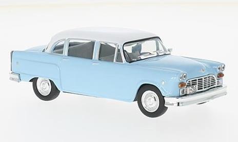 Checker Marathon 327 1964 Light Blue W/ White Roof 1:43 Model Wb202