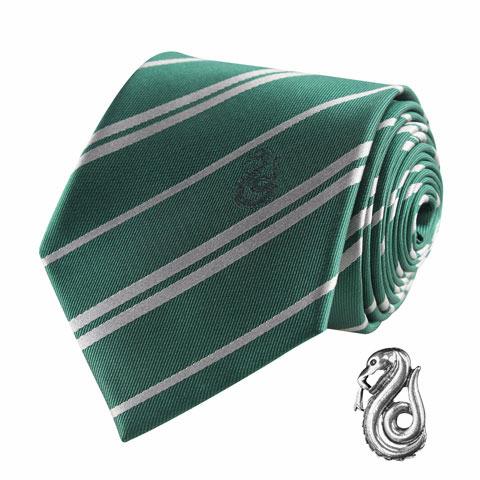 Harry Potter Cravatta Deluxe Con Spilla Serpeverde