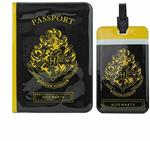 Harry Potter Hogwarts Porta Passaporto E Etichetta Per Valigia