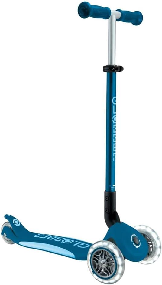 Globber - Monopattino Primo Foldable Plus Lights Blu Pastello