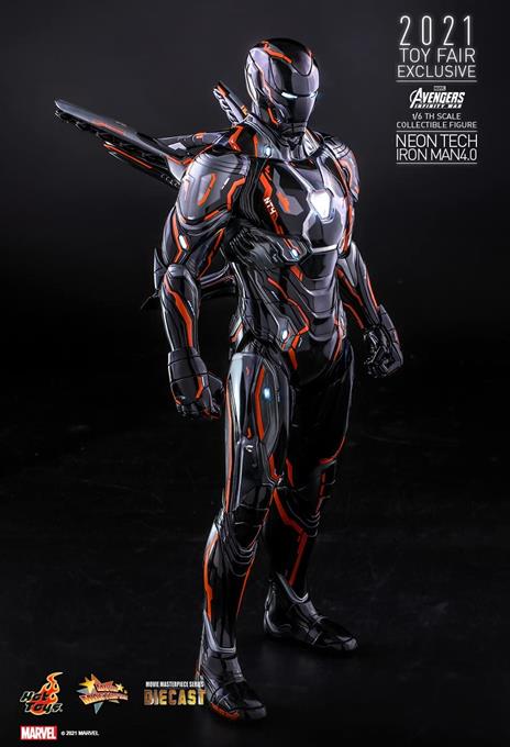 figurina Hot Toys MMS597D39 - Marvel Comics - Avengers : Infinity War - Neon Tech Iron Man 4.0 - 3