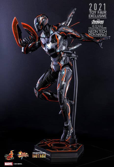 figurina Hot Toys MMS597D39 - Marvel Comics - Avengers : Infinity War - Neon Tech Iron Man 4.0 - 4